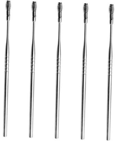 MARMERDO 5pcs Tweezer Kit - Ear Cleaning Tools Earwax Removal Kit with Rotation Spring - Silver Ear Pick Stick Scraper for Effective Cleaning - Buy Online on GoSupps.com