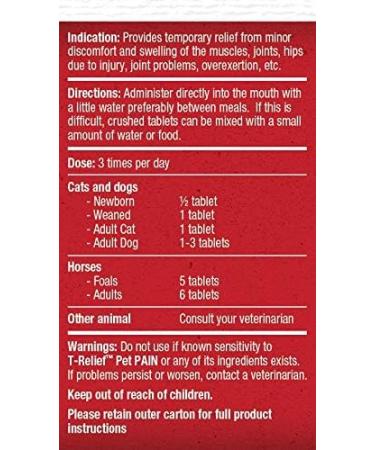 Pet Pain Relief Tablets with 12 Natural Medicines - Fast-Acting Soother for Dogs & Cats - 90 Tablets (2 Pack) - Buy Online on GoSupps.com