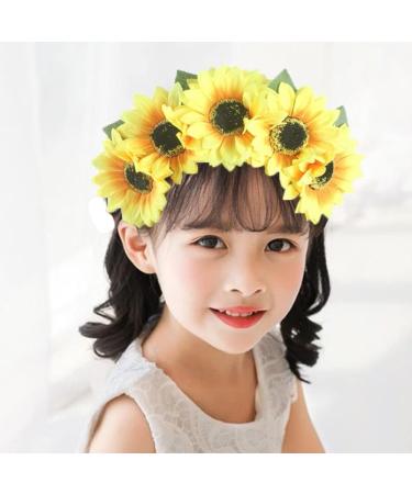 Kalsfisuia Sunflower Hair Accessory Polyester Beach Hair Decoration Simulation Flower Hair Hoop for Women and Girl - Buy Online on GoSupps.com