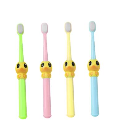 Gleavi 4 pieces cartoon baby toothbrush brass ultra toothbrush adult - use a toothbrush adult - use a toothbrush tool portable pp child