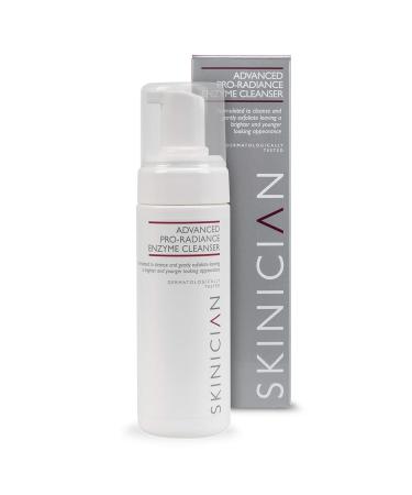 SKINICIAN Advanced Pro-Radiance Enzyme Cleanser - Foaming Facial Cleanser with Anti-Ageing Properties - Gentle Facial Exfoliator - Natural AHA Cleanser - Vegan & Cruelty Free Skincare (150ml)