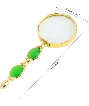 IOOOFU 6X Magnifying Glass Eye-Loupe Magnifier Portable Handheld Magnifying Lens for Gems Jewelry Coins Inspection Science 58mm Zinc- Alloy Glass Imitation Jade- - Buy Online on GoSupps.com