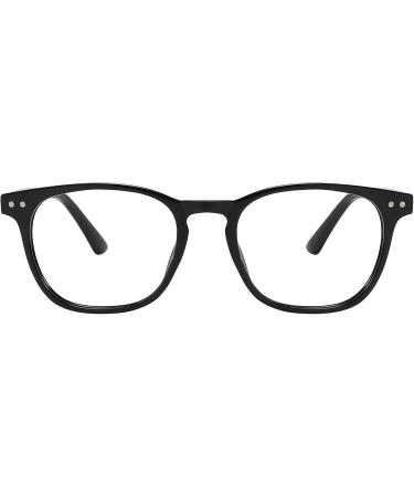 Buy Oval Black Blue Light Blocking Glasses for Women & Men - Reduce Eye Strain & Improve Sleep Quality - Buy Online on GoSupps.com