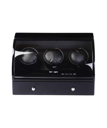 3+3WatchesAutomaticWatchWinderDisplayWoodenStorageCaseGlossWristWatchWinderRotatorSilentMotorwithDrawer Needed