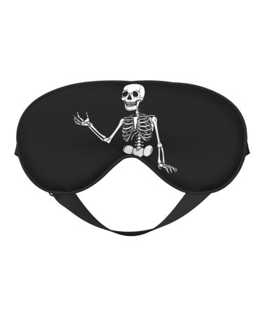 Skull Decor Sleep Mask for Women Men Unique Skull Soft Adjustable Blackout Eye Covers for Sleeping Airplane Travel Skull Decor 1 Count (Pack of 1)