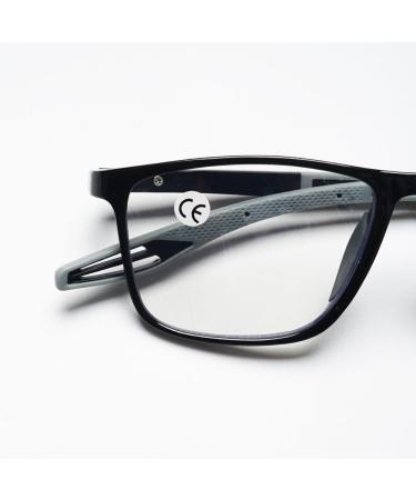 Lanomi Self-Tinting Sunshine Blue Light Filter Sunglasses for Men & Women - UV400 Photochromic Reading Glasses +1.0 to +4.0 - Flexible Gray Frame with Orange Arms - Buy Online on GoSupps.com