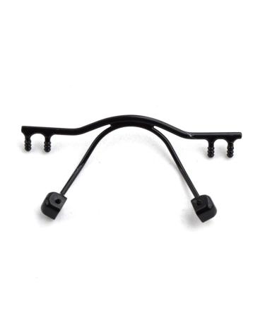 10 pieces nose bridge for glasses rimless replacement frames nose bridge for glasses made of stainless steel eyeglass accessories (Color : Black) Black