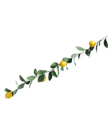HOMSFOU 3 Pcs Simulation Lemon Rattan Lemon Vines Decorative Fruit Artificial Lemon Artificial Vines Garland Summer Garland for Mantle Lifelike Fruit Decoration Wedding Plant Stem Plastic Yellowx3pcs 100x10cmx3pcs