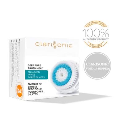 Clarisonic Deep Pore Facial Cleansing Brush Head Replacement 4-Count | Compatible with Mia 1, 2, Fit | Individually Packaged - Buy Online on GoSupps.com
