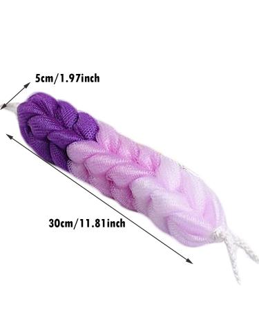 Green Shower Puff Mesh Pouf Bath Sponge Pack of 3 for Back, Lower Legs - Bath Loofah Puffs - Buy Online on GoSupps.com