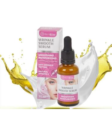 SkinBliss Wrinkle Smooth Serum Vegan Face Serum with Anti Wrinkle Peptide Natural Vitamin E for Moisturizing the Skin 30 ml