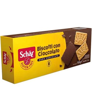 dr. Sch r Biscotti Senza Glutine con Cioccolato Lot of 6 gluten-free biscuits with dark chocolate 150 g + box of 400 g - Buy Online on GoSupps.com