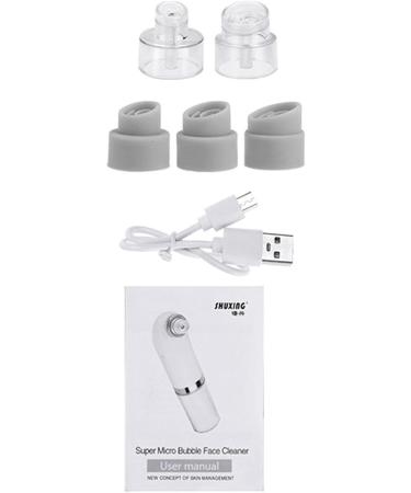 Super Micro Bubble Beauty Instrument Blackhead Remover with 6 Suction Heads Replaceable Strong Suction Comedone Extractor Tool (White One Size) One Size White - Buy Online on GoSupps.com