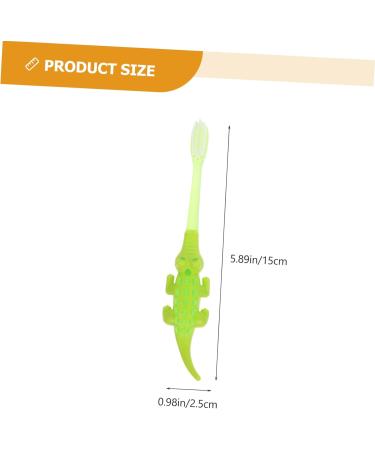 Minkissy 8st Small Crocodile Children's Toothbrush Set - Transparent Bent Design for Kids | International Shipping Available - Buy Online on GoSupps.com