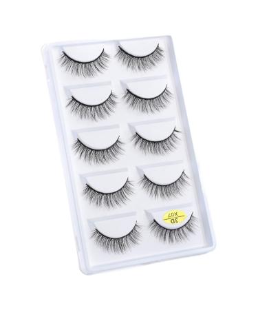 UAMOU Mink Eyelashes 10/50/100 Boxes Fluffy 3D Mink Lashes Makeup Natural Long Volume False Eyelashes Bulk Faux Cils Custom Cheerfully (Color : 5 Pairs X07 Size : 50 Boxes)