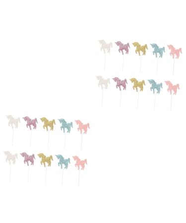 Hohopeti 20 Pcs Unicorn Plugin Dessert Topper Cat Cupcake Toppers First Birthday Cupcake Topper Cake Decorations Unicorn Cupcake Topper Decor Sequins Rabbit Head Bride Cloth Assorted Colorx2pcs 12x6cmx2pcs