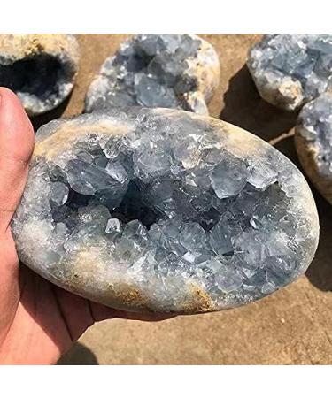 850g-1000g Natural Stones Blue Celestine Geode raw Crystals Clusters 1pc Chakra Reiki Balancing - Buy Online on GoSupps.com