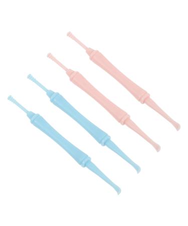 WRITWAA Dual-Head Spiral Ear Wax Remover Tool 4-Piece Ear Cleaning Set for Home Use Random Color