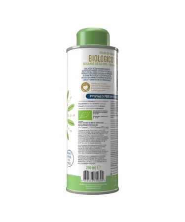 Organic Cold-Pressed Sesame Oil - Benvolio 1938 | 250ml | 100% Pure & Healthy Unsaturated Fatty Acids - Ideal for Salad Dressing & Cooking - Buy Online on GoSupps.com