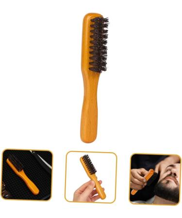 Minkissy Bartkamm Wooden Beard Brush & Boot Care Supplies | Shiny Hairbrush & Travel Cosmetics Brush for Men - Buy Online on GoSupps.com