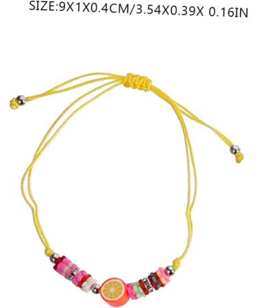 KONTONTY 12pcs Dragon Fruit Bracelet Charms Bracelet Beaded Bracelets Braided Bracelet Women Wrist Jewelry Bracelets Layering Clay Beads Summer Beach Bracelet Bohemia Girl Friendship - Buy Online on GoSupps.com
