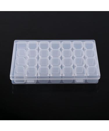 Buy Clear Plastic Tablet Box - 28 Slots Adjustable Medicine & Jewelry Organizer for International Shipping - Buy Online on GoSupps.com