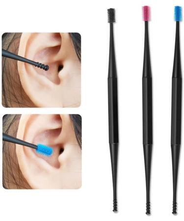 Spiral Ear Wax Remover Set - 7pcs Soft Silicone & Stainless Steel Ear Cleaning Tools - Buy Online on GoSupps.com