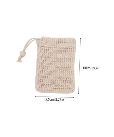 FRCOLOR 8 Pcs Cotton Linen Soap Pouches - Natural Sisal Drawstring Bags for Soaps | Eco-Friendly Durable & Perfect for Women - Khaki Color - Buy Online on GoSupps.com