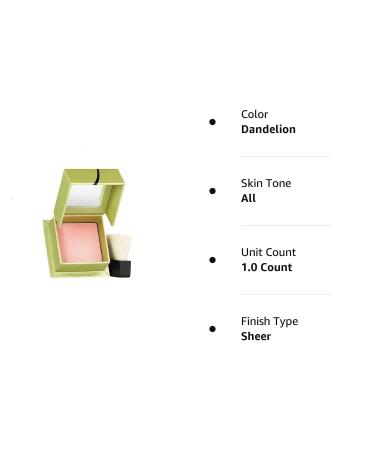 Benefit Cosmetics Dandelion Brightening Face Powder - Ballerina Pink 0.25 oz - Buy Online on GoSupps.com