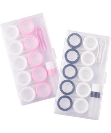 Buy Solustrie 10-Slot Colored Contact Lens Storage Box - Travel Case & Organizer | Durable PP White Macaron Design - Buy Online on GoSupps.com
