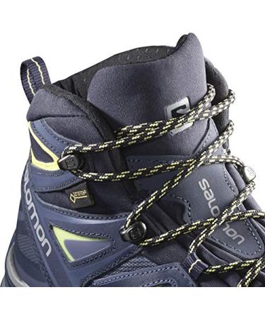 Salomon Women's X Ultra 3 MID GTX W Hiking Boots 11 Wide Crown Blue/Evening Blue/Sunny Lime