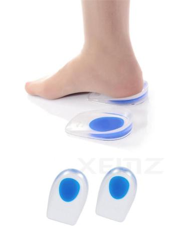 Gel Heel Cups - 2 Pairs | Foot Heel Support Pads Cushions | Orthotic Inserts for Bone Spurs Pain Relief | Shock Absorbing Insoles for Plantar Fasciitis - Large - Buy Online on GoSupps.com
