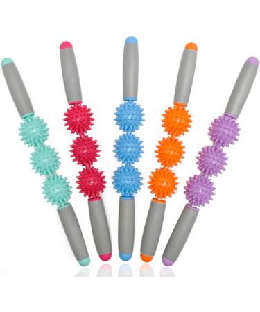 GAKIN 5 Ball Massage Stick | Hedgehog Ball Relaxation Muscle Massager for Pain Relief | Best International Shipping - Buy Online on GoSupps.com