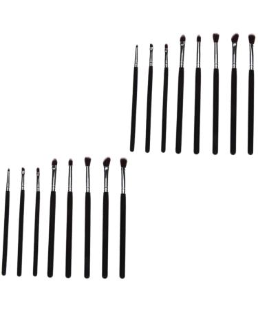 FRCOLOR Portable Makeup Brushes 16 Pcs Makeup Brush Wooden Beauty Tools Optional Reusable Makeup Brushes