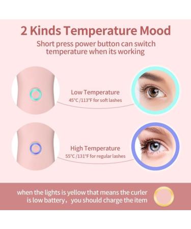 Mlen Diary Heated Eyelash Curler Electric Eyelash Curler Stable Temperature No Harm to Lashes' Eyelash Curler 2 Heating Modes Quick Pre-Heat Eye Lashes Curler (Pink) - Buy Online on GoSupps.com