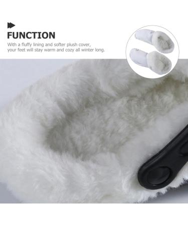 BESTOYARD Women's Fluffy Clog Slippers - Comfortable Wool Insoles for Sandals & Shoes - Slip-On Panel Inserts in White - Buy Online on GoSupps.com