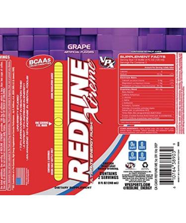 VPX Redline Xtreme Grape Energy Drink 8oz - 24 Pack - Buy Online on GoSupps.com