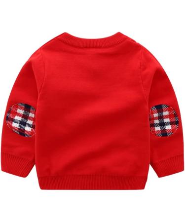 ESHOO Christmas Deer Knit Pullover Sweater for Boys Girls 6-7 Years - Red - Buy Online on GoSupps.com