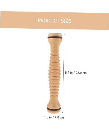 Fomiyes 2-in-1 Wooden Roll Massage and Muscle Relief Roller - Portable Foot & Shoulder Massager for Ultimate Relaxation - Buy Online on GoSupps.com