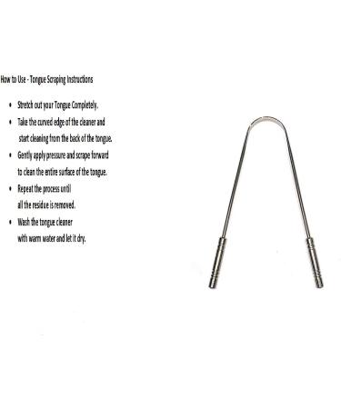 Stainless Steel Tongue Cleaner Set - Fight Bad Breath Safe & Flexible - Oral Care for Adults & Children (4 Pieces) - Buy Online on GoSupps.com