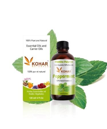 100% Pure Naturals Essential Oil for Diffuer Aromatherapy Candle Soap Skincare and Hair Care Products. (Peppermint)