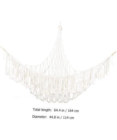 Beaupretty Yoga Ball Stand & Children's Hammock - Sully Plush Hanging Mesh Toy for Kids & Pets | Durable White Cotton Fitness Network - Buy Online on GoSupps.com