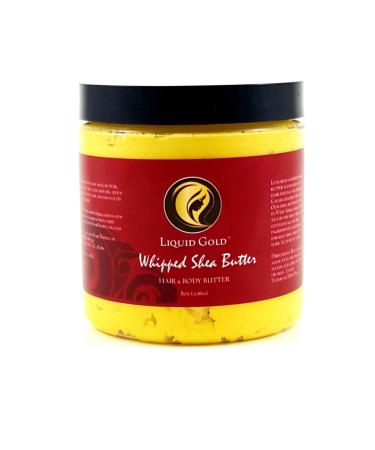 Liquid Gold Whipped Shea Butter Body Cream Oatmeal and Honey 8 oz