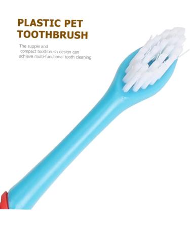 Beavorty 2pcs Double-headed Cleaning Brush Manual Pet Pets Tooth Soft-bristles Head for Bristles Small Puppy - Buy Online on GoSupps.com