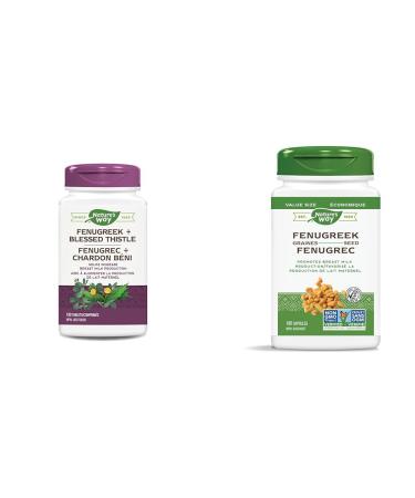 Nature's Way Fenugreek and Blessed Thistle | Fenugreek Seed Lactation Support Bundle Thistle + Seed