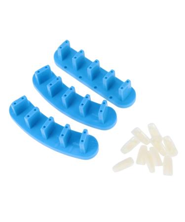 DOITOOL 3 Manicure Practice Display Stand Nail Practice Stand Nail Training Display Manicure Practice Nails Tips Nail Display Holders False Nail Tip Holder Fale Nails Nail Piece Lotus Seat