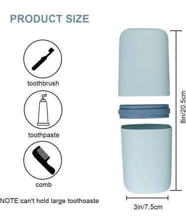 Antibacterial Travel Toothbrush Set - 3 Piece Dustproof Etui with Water Cups | Perfect for Hiking & Business Trips - Buy Online on GoSupps.com