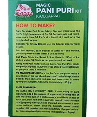 Saras Magic Pani Puri Kit 320gm - Ready-to-Eat GolGappa Snack - Buy Online on GoSupps.com