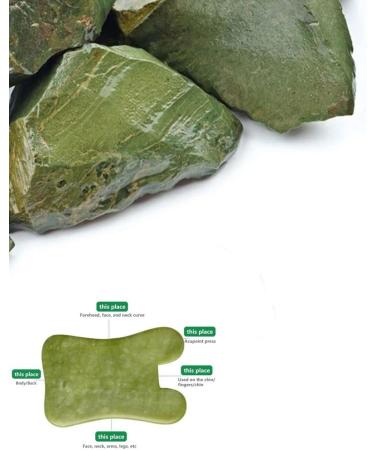Jade Stone Gua Sha Board Massager | Green Beauty Spa Tool for Facial Massage - Buy Online on GoSupps.com