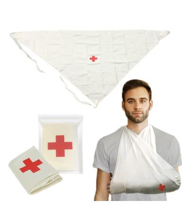 Emergency Triangular Bandages - 12 PCS First Aid Fracture Splint Sling Wound Protect Dressing Band  38 x 38 x 54